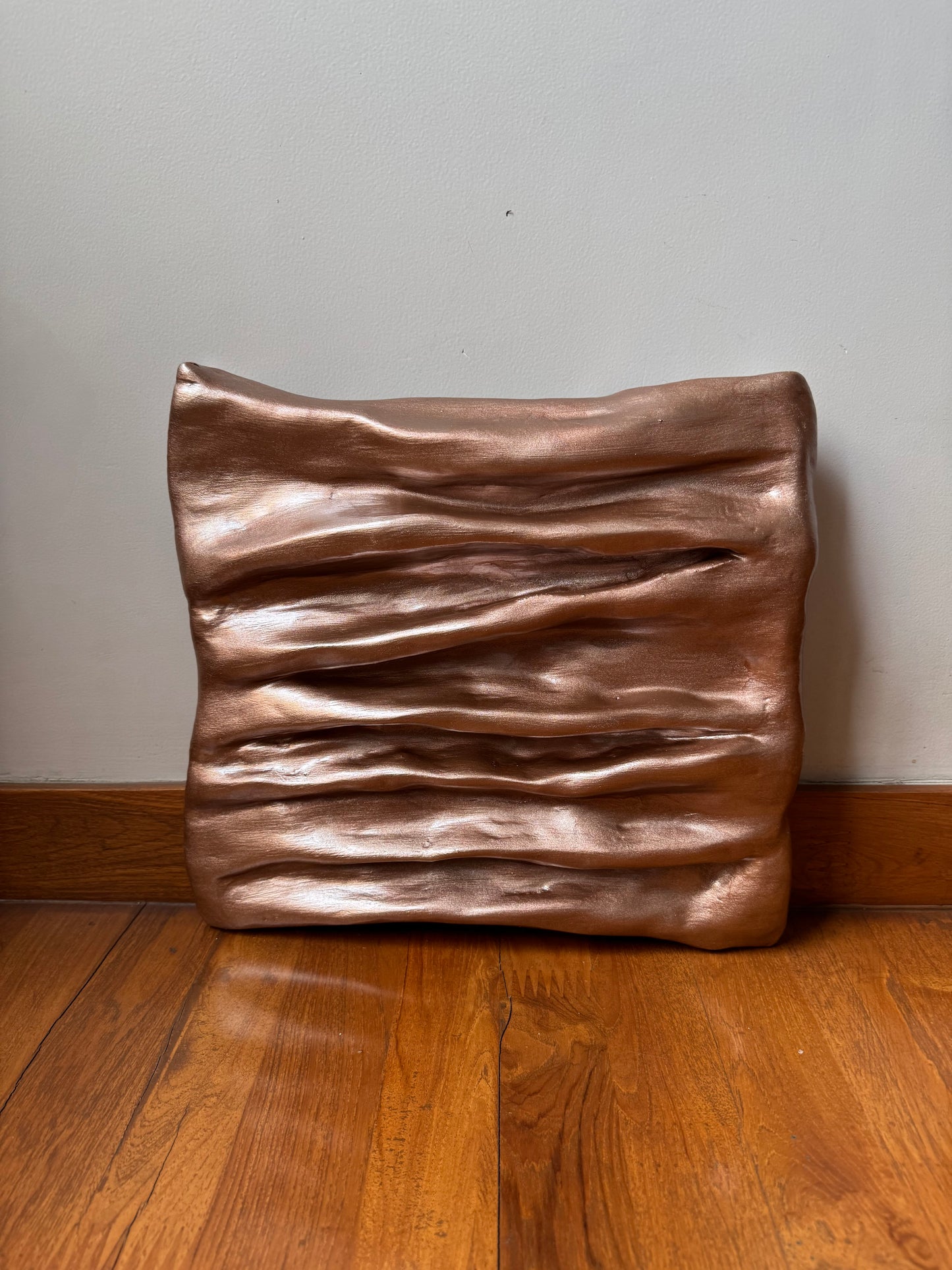 Bronze Texture Wall Sculpture – Metallic 3D Wall Art