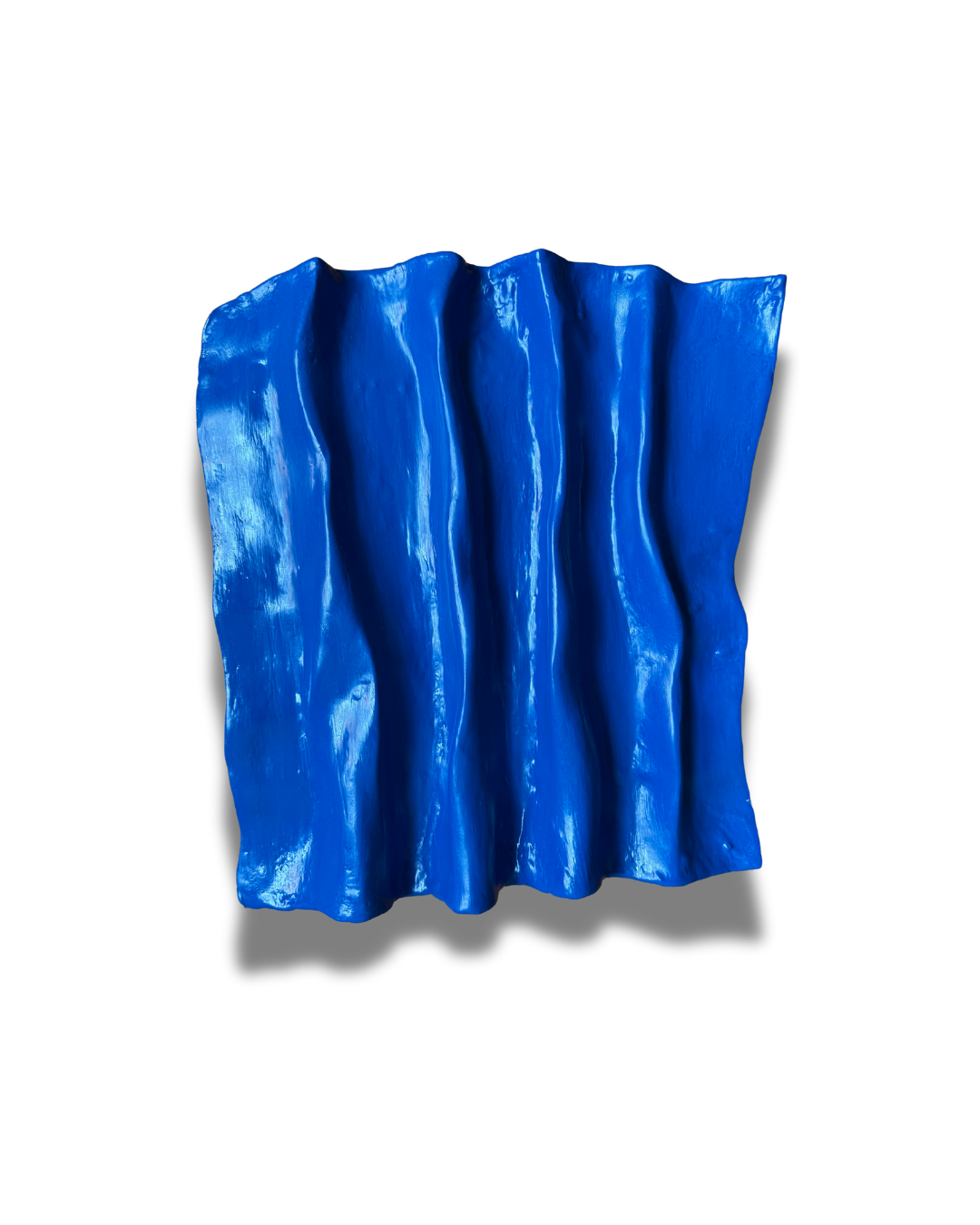 Blue Waves Wall Sculpture – Abstract 3D Wall Art