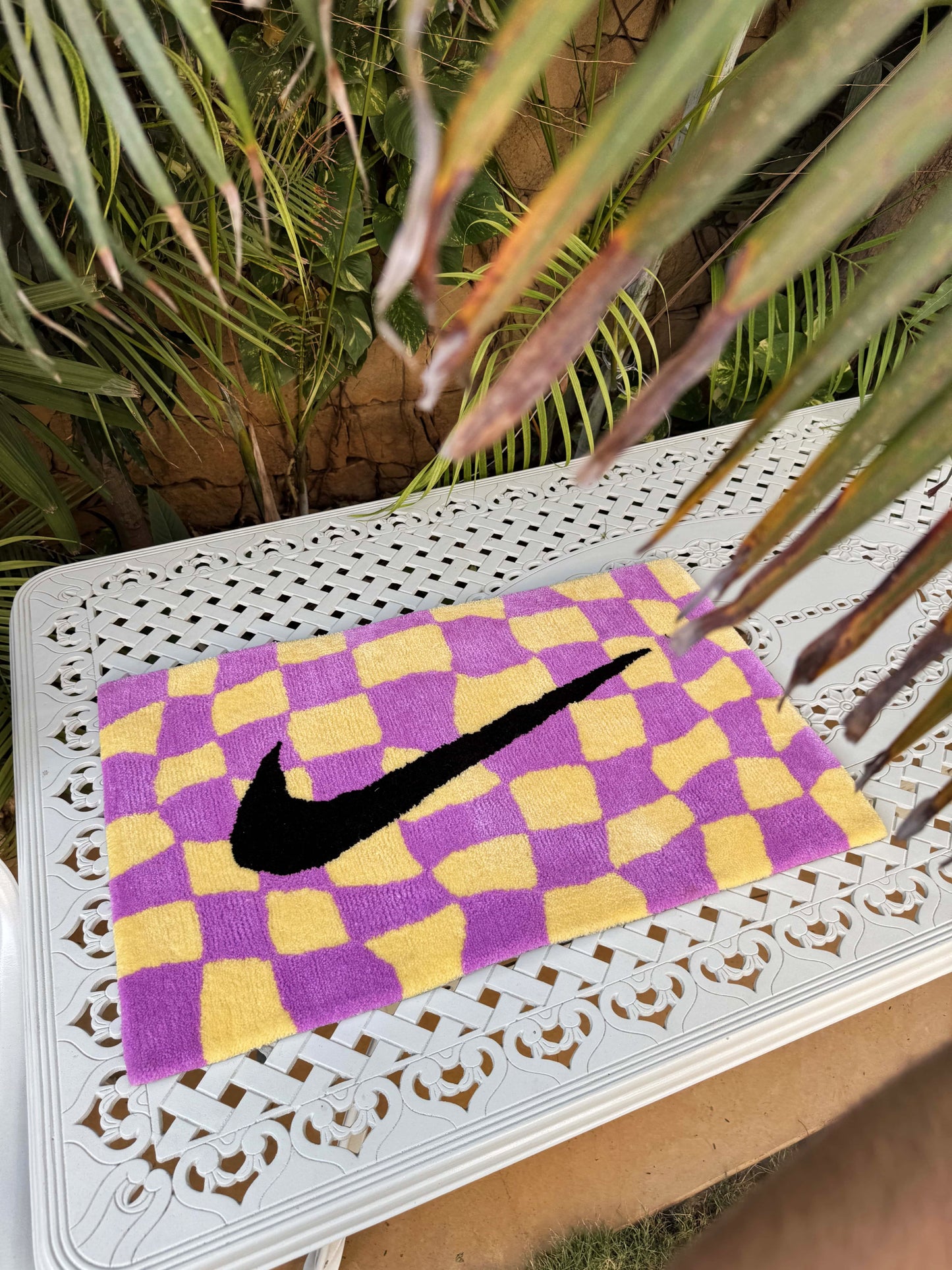 Chequered Swoosh Rug