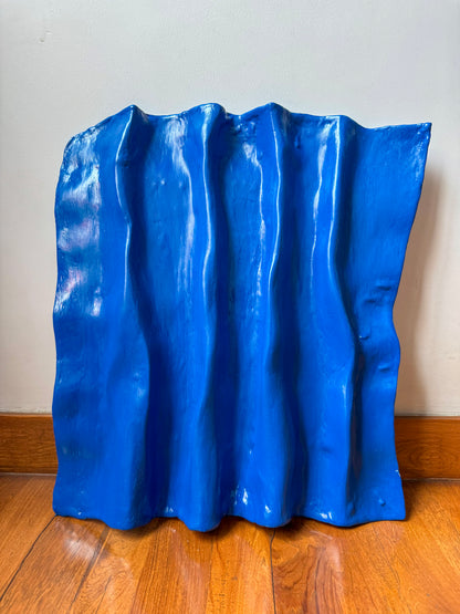 Blue Waves Wall Sculpture – Abstract 3D Wall Art