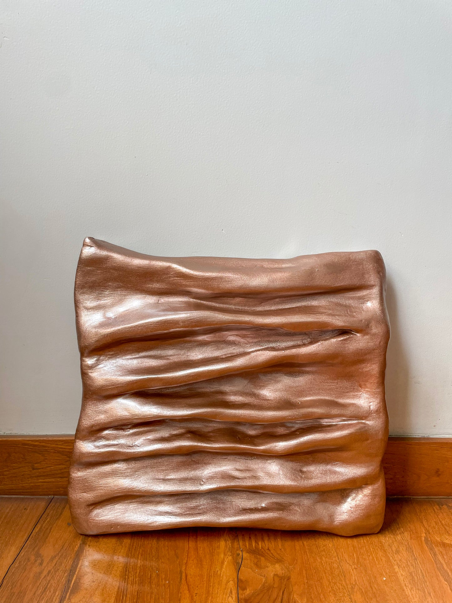 Bronze Texture Wall Sculpture – Metallic 3D Wall Art
