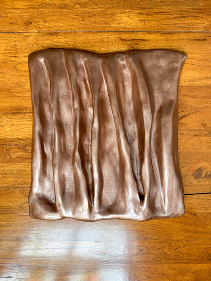 Bronze Texture Wall Sculpture – Metallic 3D Wall Art