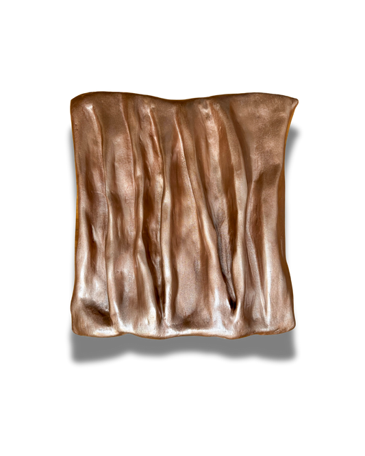 Bronze Texture Wall Sculpture – Metallic 3D Wall Art