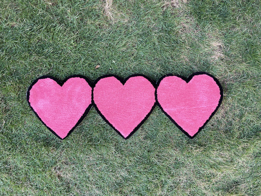 Triple Heart Tufted Rug