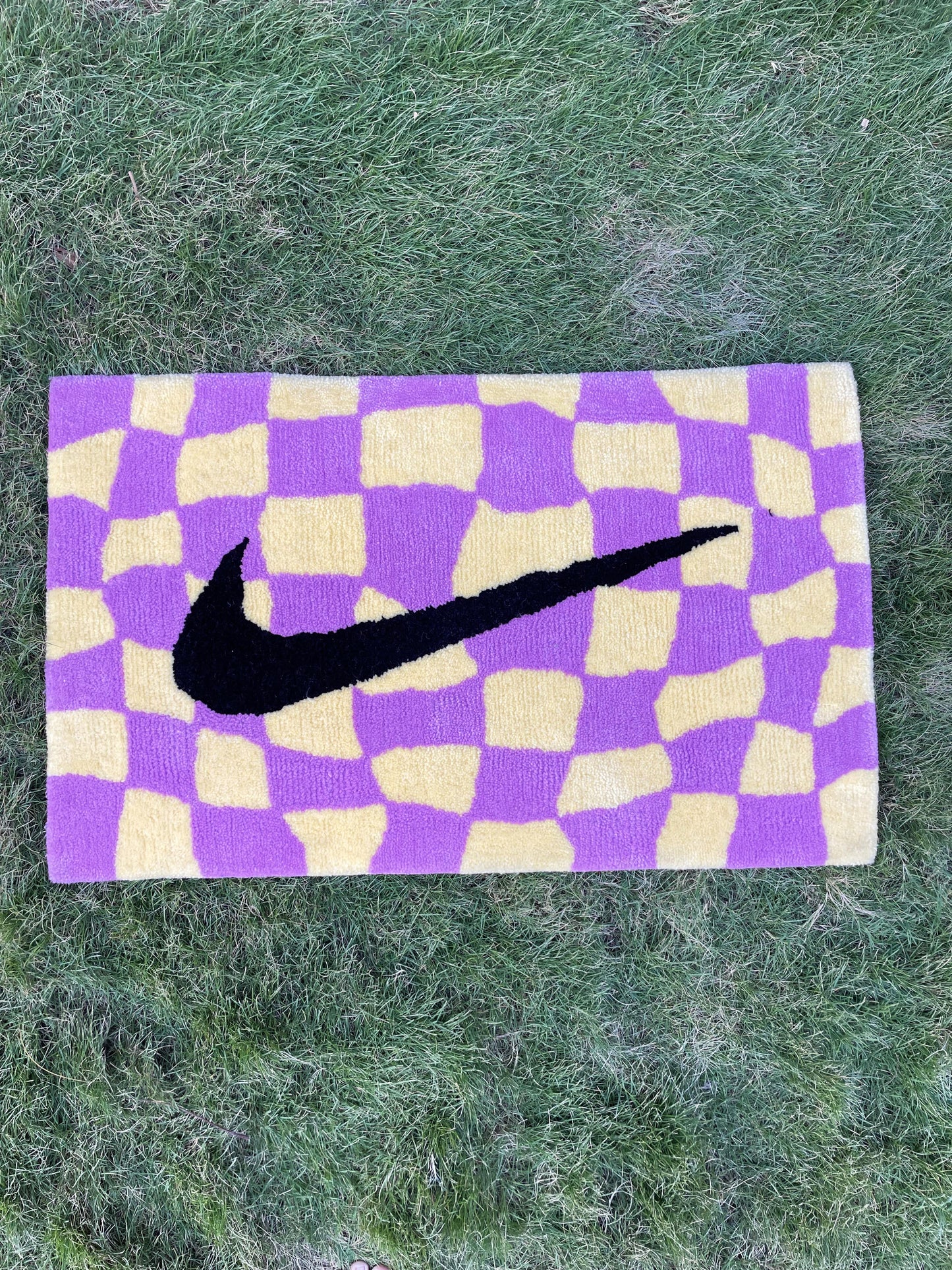 Chequered Swoosh Rug