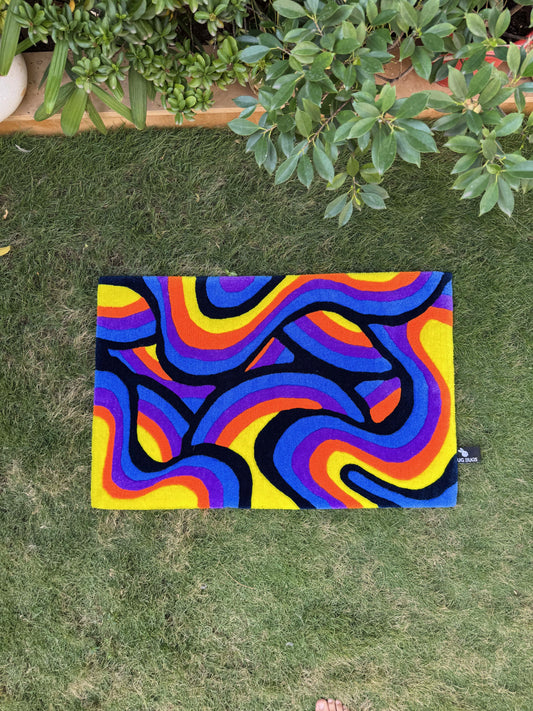 Colorful Swirl Tufted Rug