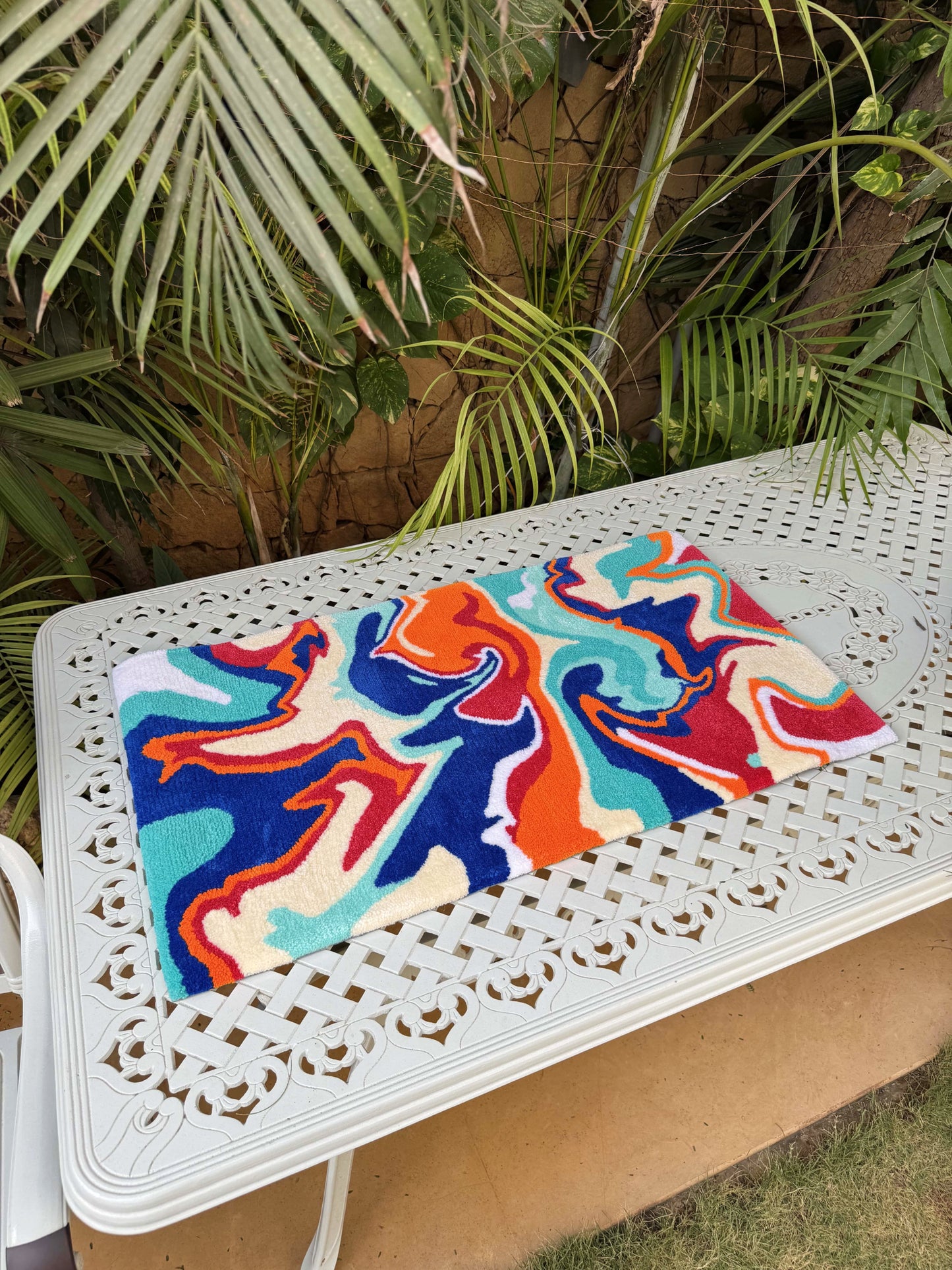 Dynamic Flame Tufted Rug
