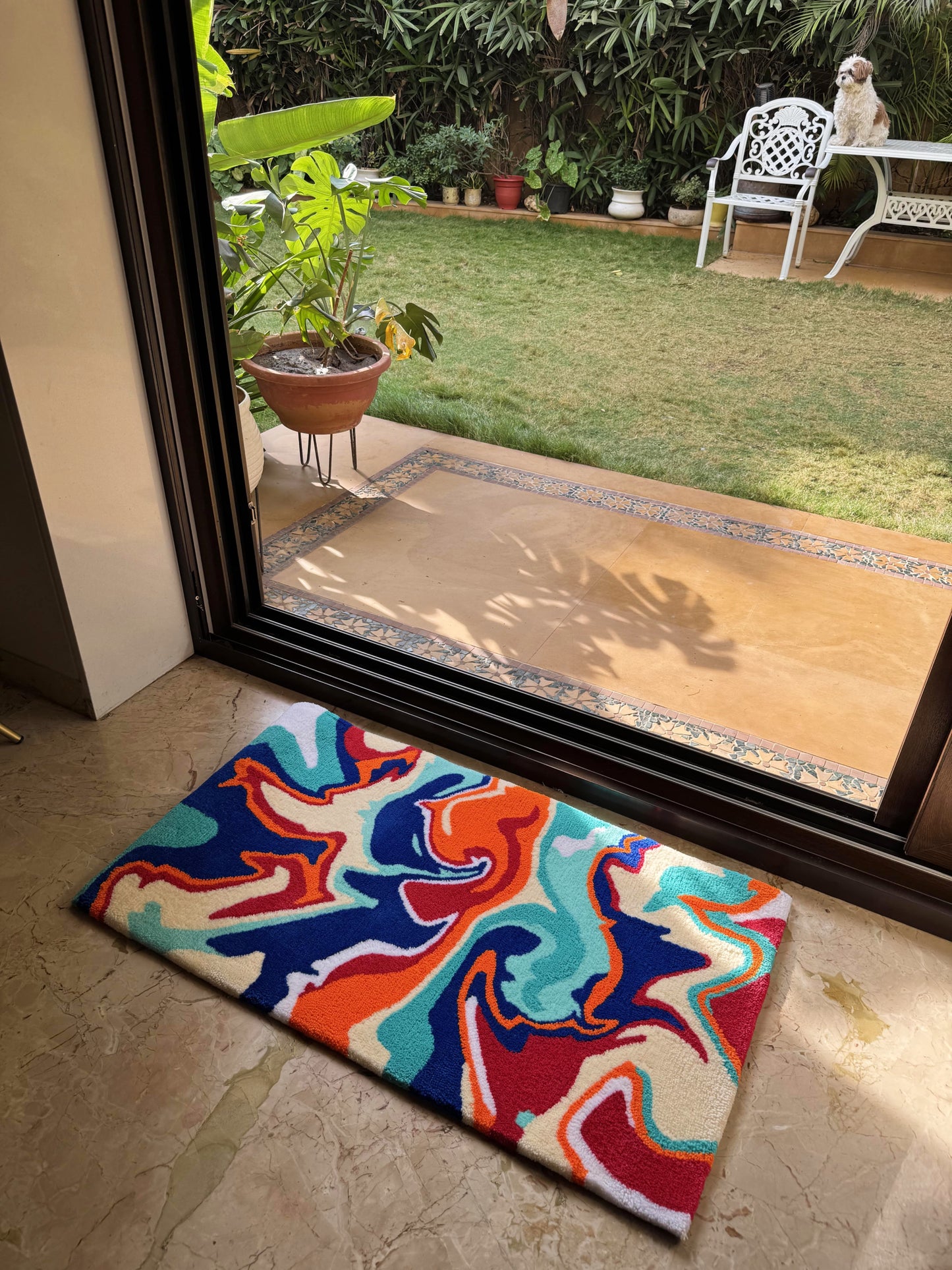 Dynamic Flame Tufted Rug