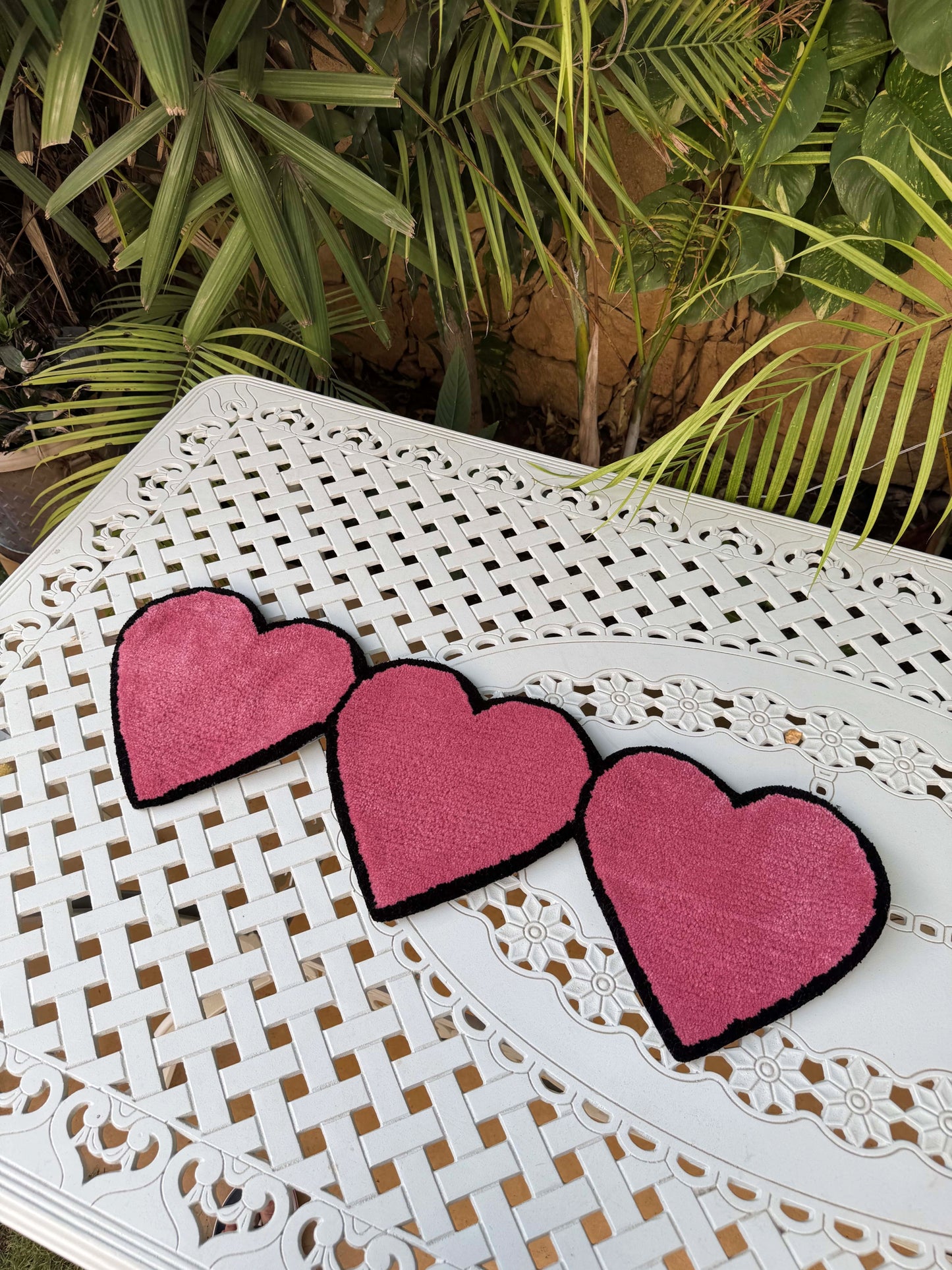 Triple Heart Tufted Rug