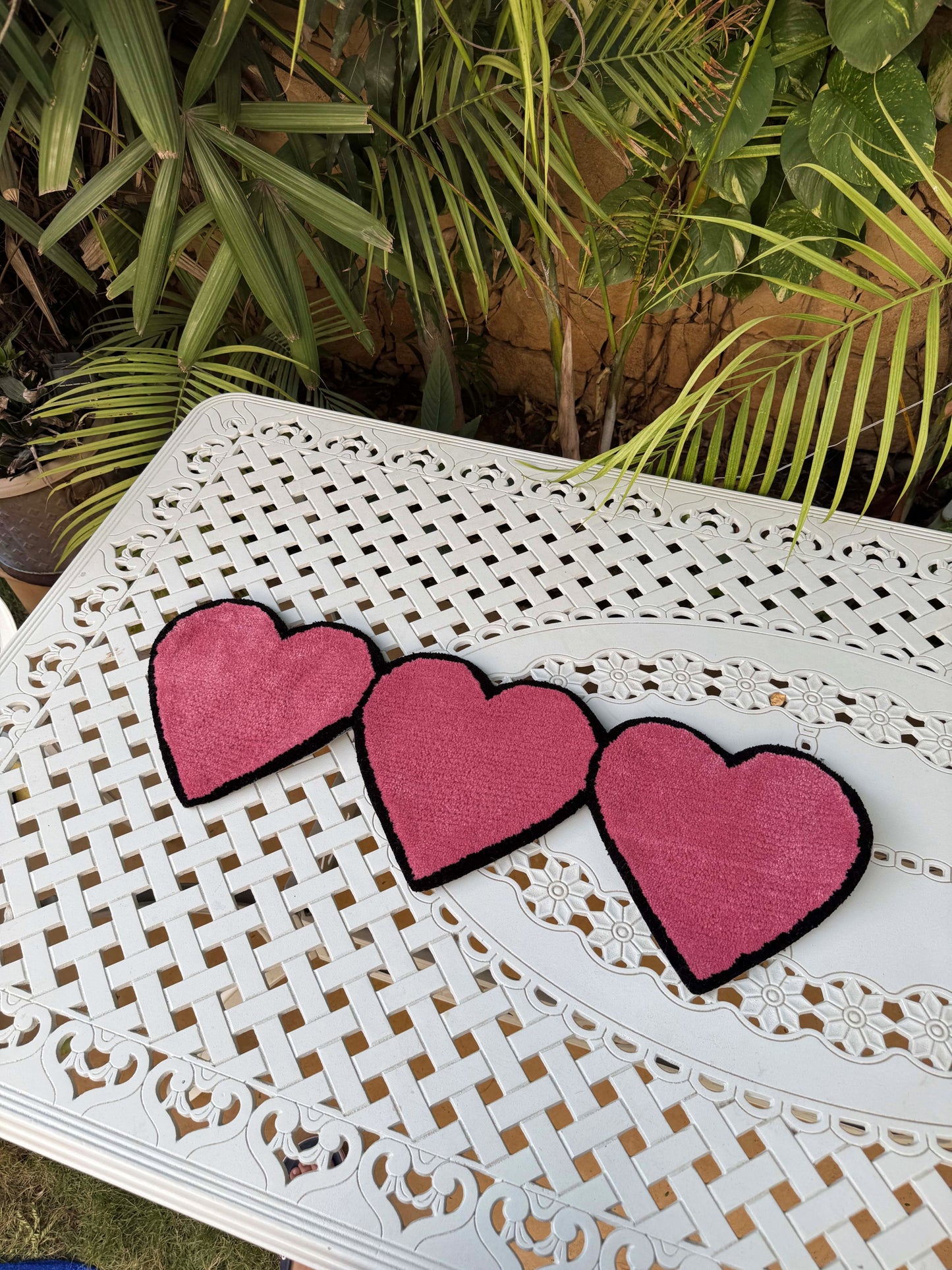Triple Heart Tufted Rug