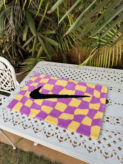 Chequered Swoosh Rug